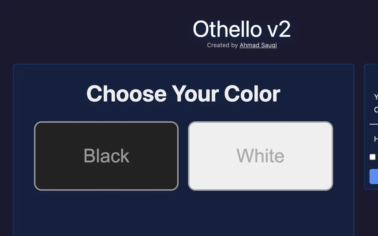 Othello gameplay screenshot 1