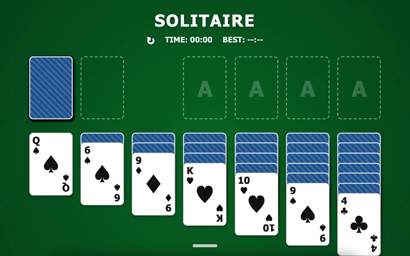 Solitaire gameplay screenshot 2