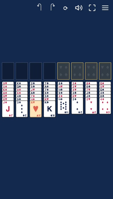 Cobalt Freecell gameplay screenshot 1