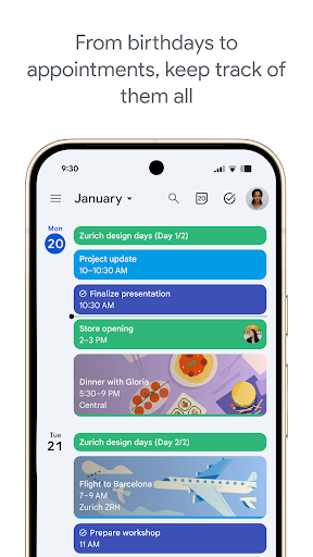 Google Calendar screenshot 1