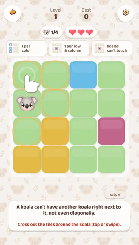 Koaladoku gameplay screenshot 2