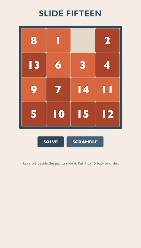 Slide Fifteen gameplay screenshot 2