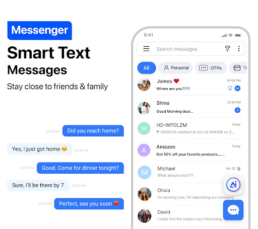 Messages: SMS Texting App screenshot 1