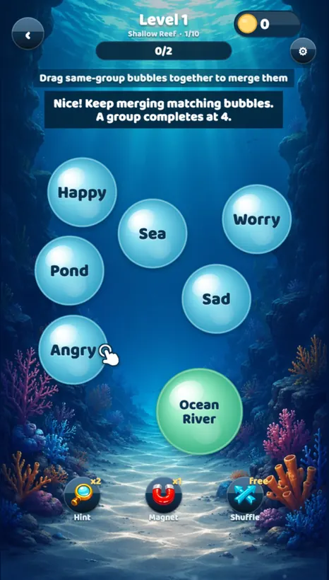 Word Reef gameplay screenshot 2